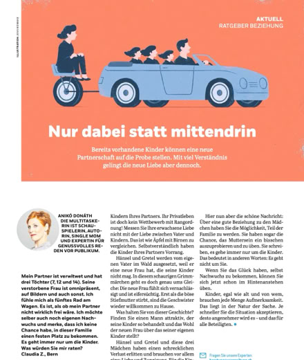 Anik&oacute; Don&aacute;th, Autorin, schreibt in der Coopzeitung Kolumne: Traummann statt Toyboy