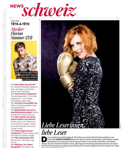 Anik&oacute; Don&aacute;th Presseartikel Gala Schweiz